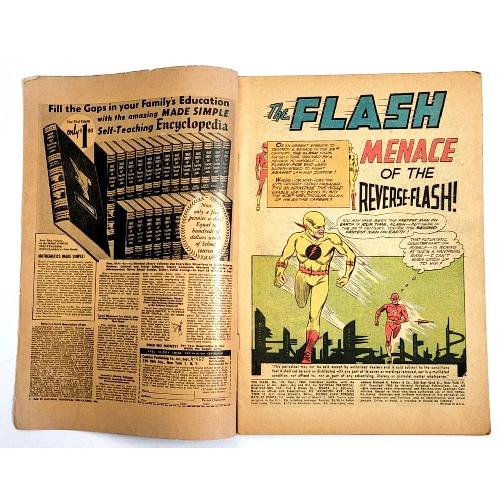 THE FLASH #139 (1963) / VG / DC‎ COMICS / 1ST PROFESSOR ZOOM REVERSE-FLASH